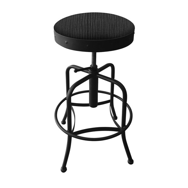 Adjustable Stool, Black Wrinkle, Graph Coal Seat